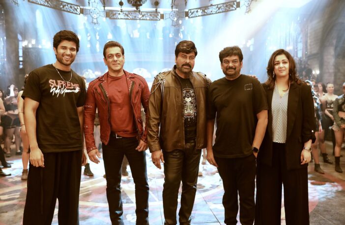 Vijay Deverakonda with Salman Khan and Chiranjeevi.