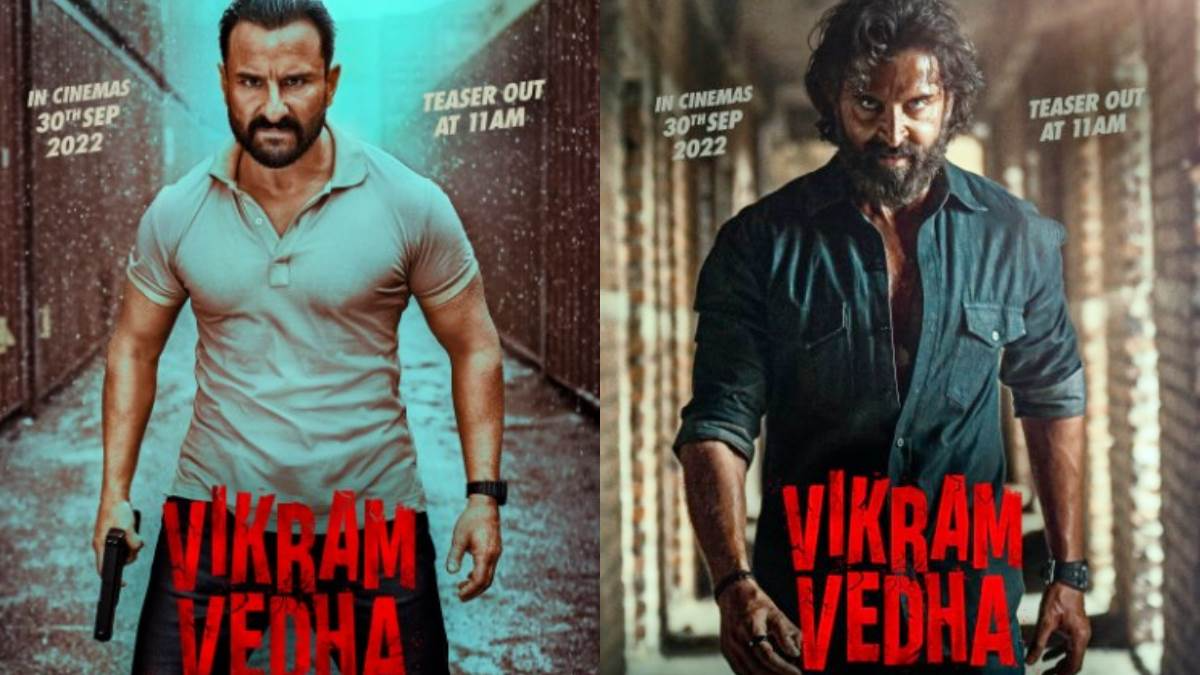 Vikram Vedha Teaser Out Hrithik Roshan And Saif Ali Khan Faceoff In This Film Teaser Looks 