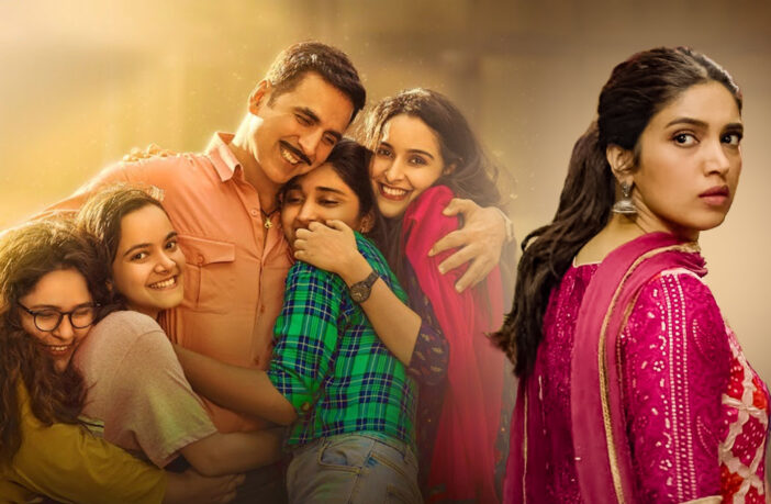 Akshay Kumar, Bhumi Pednekar and his four sisters in Raksha Bandhan movie poster