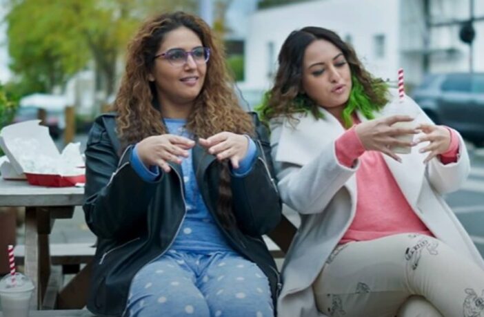 Huma Qureshi and Sonakshi Sinha screenshot from the Double XL Teaser