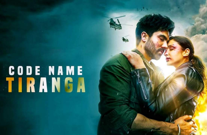 edited version of Code Name Tiranga poster featuring Harrdy Sandhu and Parineeti Chopra