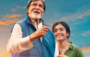 Amitabh Bachchan and Rashmika Mandanna in Goodbye