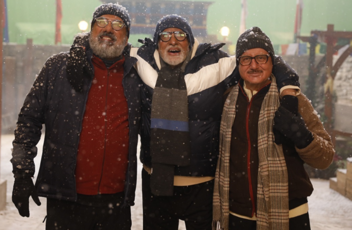 Boman Irani, Amitabh Bachchan and Anupam Kher in Uunchai film