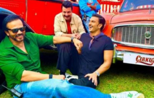 Ranveer Singh and Rohit Shetty from the sets of Crkus