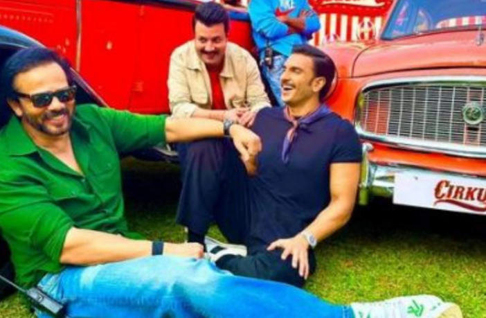 Ranveer Singh and Rohit Shetty from the sets of Crkus