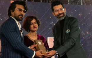 Ram Charan receives the True Legend-Future of India Award by NDTV