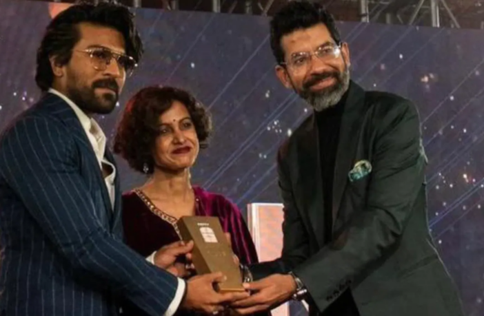 Ram Charan receives the True Legend-Future of India Award by NDTV