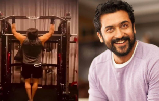 Suriya working out in the gym and Suriya file photo