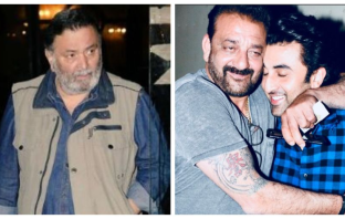 Rishi Kapoor Ranbir and Sanjay Dutt file photo