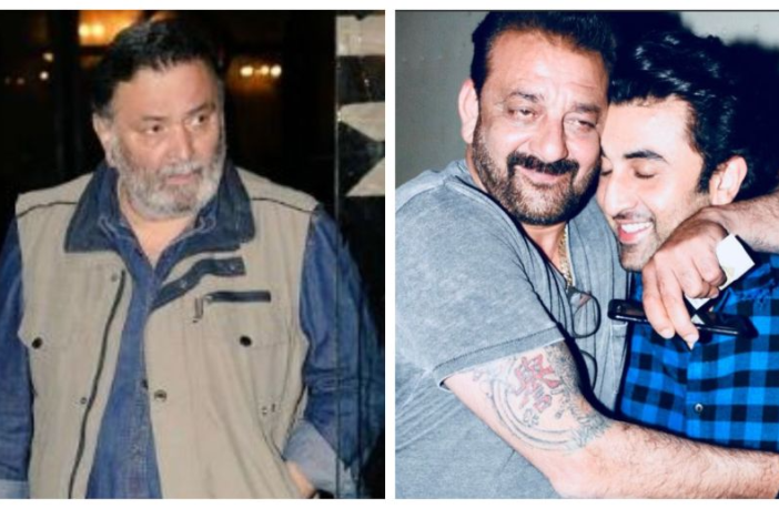 Rishi Kapoor Ranbir and Sanjay Dutt file photo