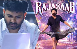 Director Maruthi and Prabhas in The Raja Saab