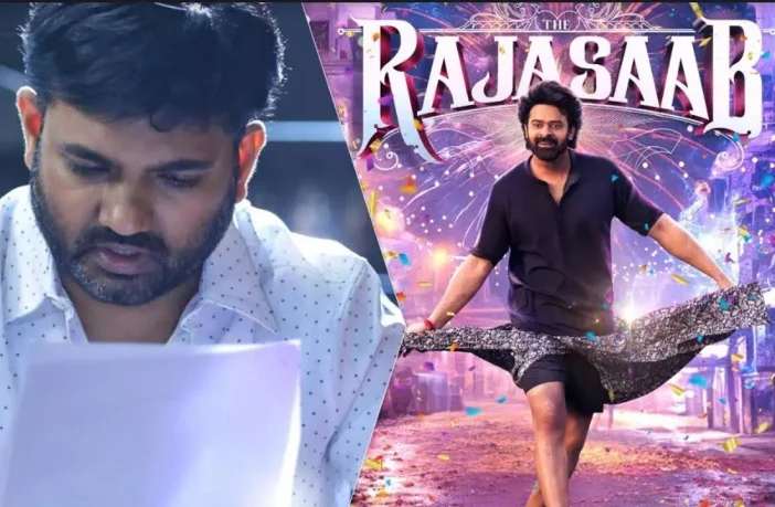 Director Maruthi and Prabhas in The Raja Saab