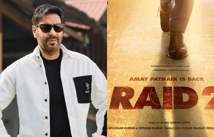 Ajay Devgn file photo and Raid 2 poster edited