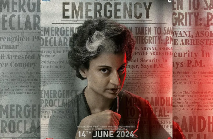 Kangana Ranaut poster from Emergency movie