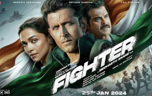 Hrithik Roshan, Deepika Padukone and Anil Kapoor in Fighter poster