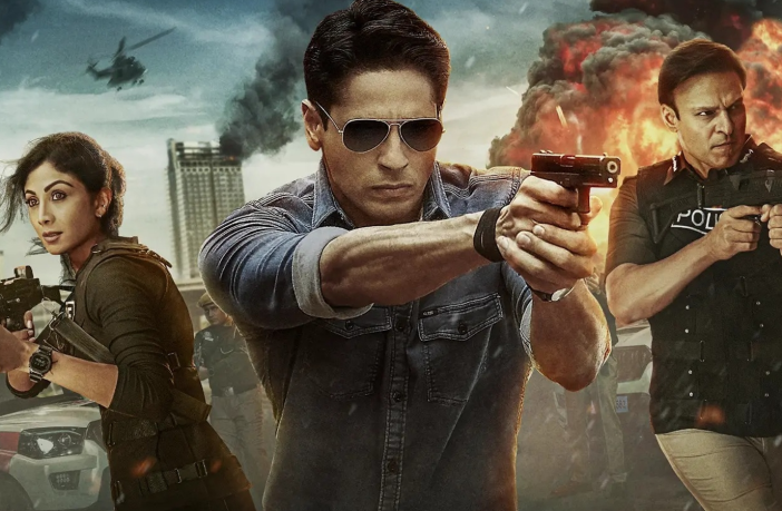 Sidharth Malhotra, Shilpa Shetty and Vivek Oberoi in Indian Police Force poster