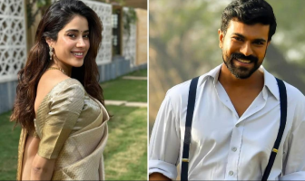 Janhvi Kapoor file photo and Ram Charan file photo