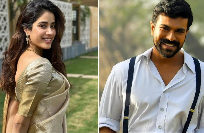 Janhvi Kapoor file photo and Ram Charan file photo