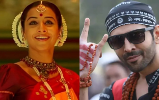 Vidya Balan Manjulika and Kartik Aaryan as Rooh Baba